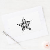 STAR BAR CODE Stellar Barcode Muster Design Rechteckiger Aufkleber (Umschlag)
