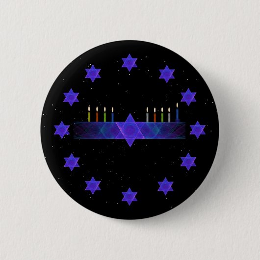 Star Bar Menorah Button (Vorderseite)