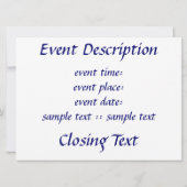 Star Bar Menorah Einladung (Rückseite)