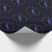 Star Bar Menorah Geschenkpapier (Ecke)