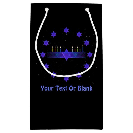Star Bar Menorah Kleine Geschenktüte (Rückseite)
