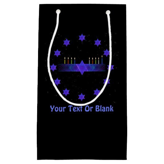 Star Bar Menorah Kleine Geschenktüte (Vorderseite)