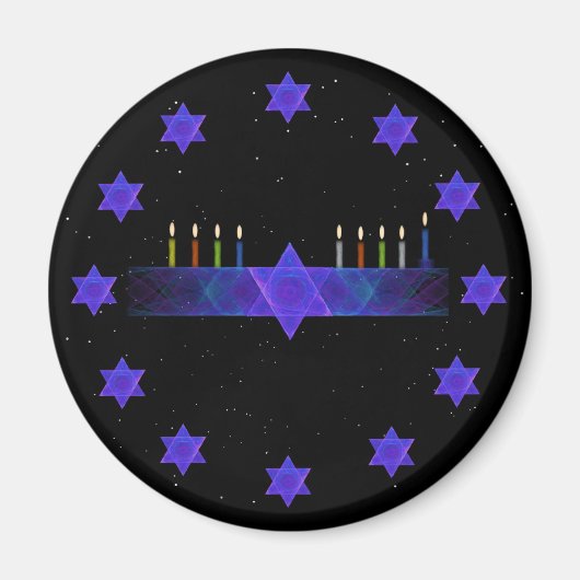 Star Bar Menorah Magnet (Vorne)