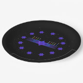 Star Bar Menorah Pappteller (Schrägansicht)