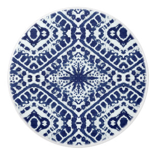 Star Batik Beach Marine Blue White Modern Keramikknauf