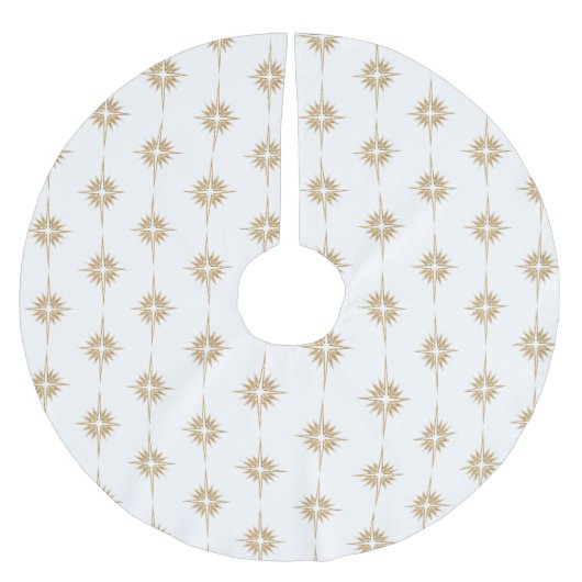 STAR BETHLEHEM Gemustert Polyester Weihnachtsbaumdecke (Vorderseite)