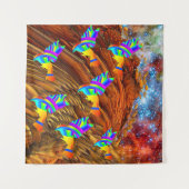 Star Birds Tapestry Wandteppich (Vorderseite)