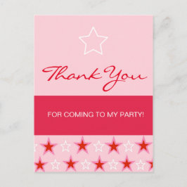 Star Birthday Girl, vielen Dank Postkarte