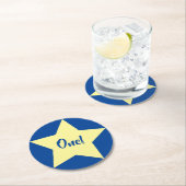 Star Birthday Party Runder Pappuntersetzer (Vor Ort)
