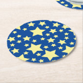 Star Birthday Party Runder Pappuntersetzer (Angewinkelt)
