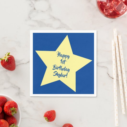 Star Birthday Party Serviette (Beispiel)