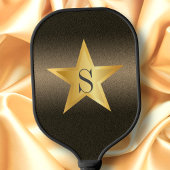 Star Black & Gold Pickleball Star Player Monogram Pickleball Schläger