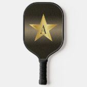 Star Black & Gold Pickleball Star Player Monogram Schläger (Rückseite)