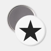 Star Black The MUSEUM Zazzle Geschenke Magnet (Vorderseite/Rückseite)