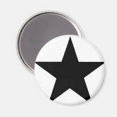 Star Black The MUSEUM Zazzle Geschenke Magnet (Vorderseite/Rückseite)
