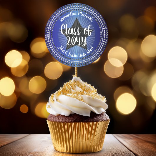 Star Blue Class Abschluss Sticker Siegel