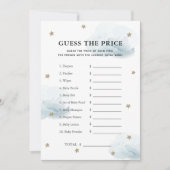 Star & Blue Cloud schätzen das Price Baby Shower G Einladung (Vorderseite)