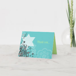 STAR BLUME Bat Mitzvah Danke Karte