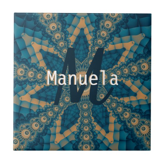 Star Blume Fraktal Fliese (Vorderseite)