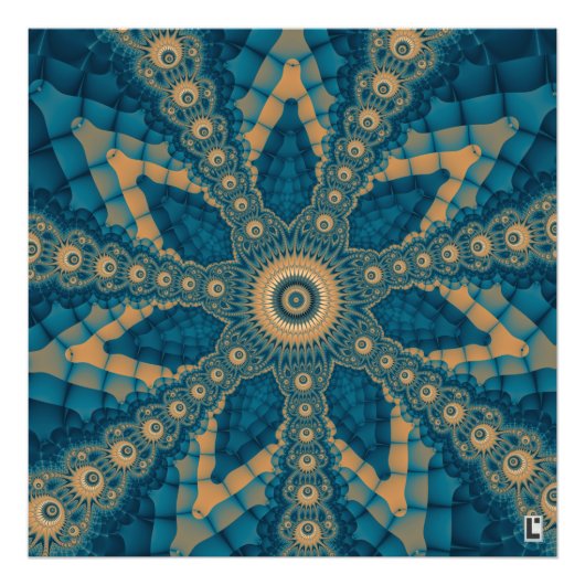 Star Blume Fraktal Fotodruck (Vorne)