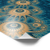 Star Blume Fraktal Fotodruck (Ecke)