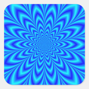 Star-Blume in Blautönen Quadratischer Aufkleber