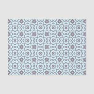 Star-Blume in Grau auf blass blauem Gewebe Seidenpapier