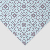 Star-Blume in Grau auf blass blauem Gewebe Seidenpapier (Ausschnitt)