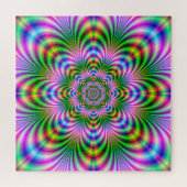 Star-Blume in Neon Puzzle (Horizontal)