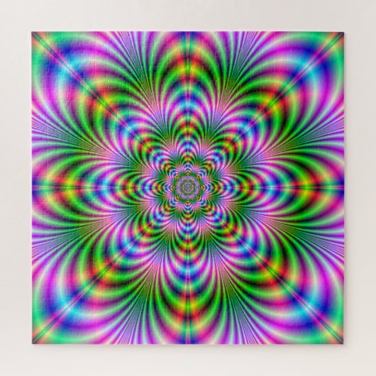 Star-Blume in Neon Puzzle (Vertikal)