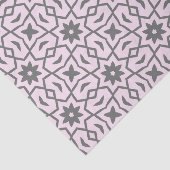 Star-Blume in Pink und Grau Seidenpapier (Ausschnitt)