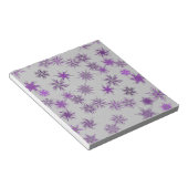 Star-Blume in Weihnachten 2022 weiches lila Silber Notizblock (angewinkelt)