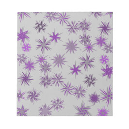 Star-Blume in Weihnachten 2022 weiches lila Silber Notizblock