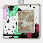 Star-Blume Rahmen-Ornament Silber (Links)