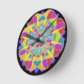 Star-Blume Runde Wanduhr (Winkel)