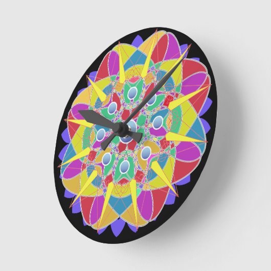 Star-Blume Runde Wanduhr (Winkel)