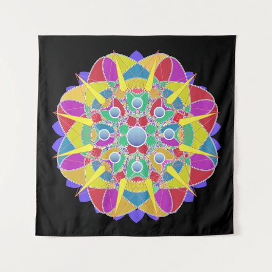 Star-Blume Wandteppich (Vorderseite)