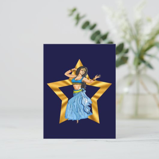 Star Bly Dancing Girl Postkarte (Stehend Vorderseite)