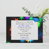 Star Bokeh mit Blue Abschluss Hat Einladung (Stehend Vorderseite)