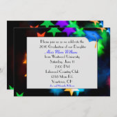 Star Bokeh mit Blue Abschluss Hat Einladung (Vorne/Hinten)