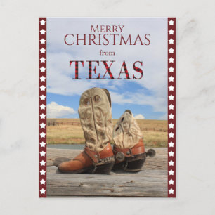 Star Border Texas Cowboy Boots Weihnachten