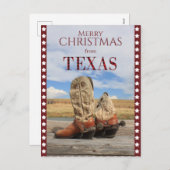 Star Border Texas Cowboy Boots Weihnachten (Vorne/Hinten)