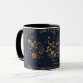 Star Botany Vintage Celestial Gold & Navy Tasse (Vorderseite Links)