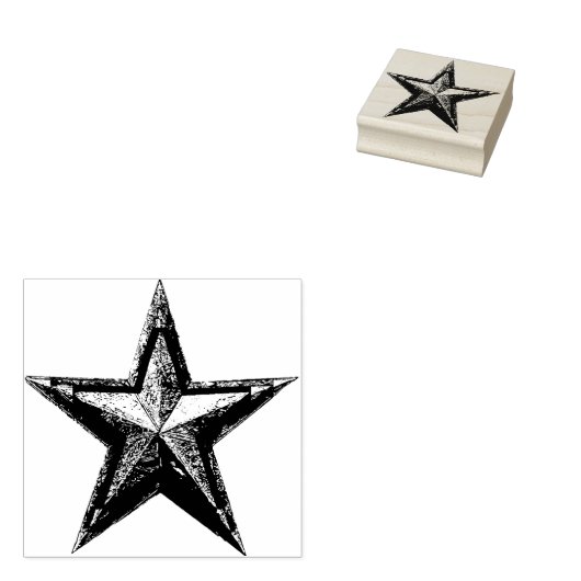 Star-Briefmarke Gummistempel (Stempel)