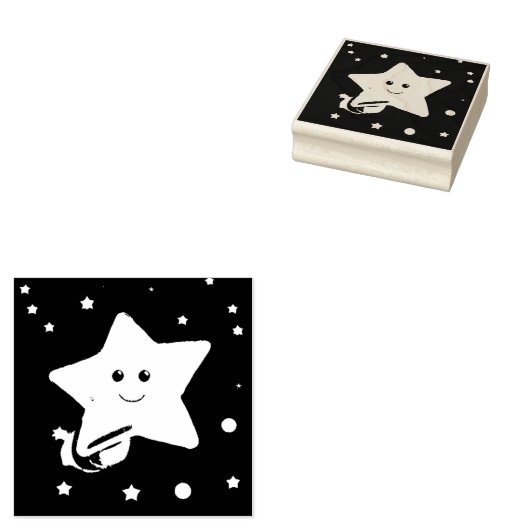 Star-Briefmarke Gummistempel (Stempel)