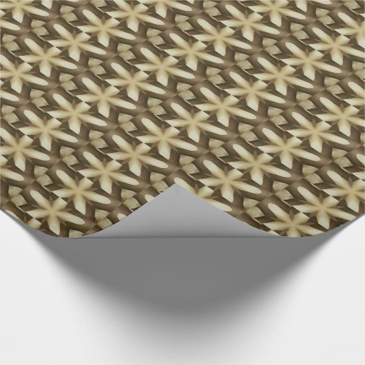Star Brown White Rustic Design Colors Geschenkpapier (Ecke)