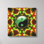 Star Bubbles New Age Yin Yang Wrapped Canvas Leinwanddruck (Vorderseite)