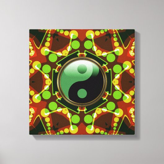 Star Bubbles New Age Yin Yang Wrapped Canvas Leinwanddruck (Vorderseite)