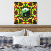 Star Bubbles New Age Yin Yang Wrapped Canvas Leinwanddruck (Insitu (Schlafzimmer))