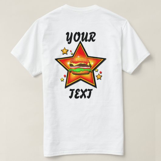 Star Burger T - Shirt (Design Rückseite)